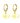 OMID Gold Plated Heart Hoop Earrings with "LOVE" Engraving & Romantic Dangle Earrings for Women & Girls