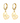OMID Gold Plated “Mom” Heart Dangle Earrings, Elegant Hoop Drop Earrings for Women & Girls