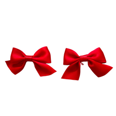 OMID, Kids Navy Red Bow Hair Clips – Set of 2, Premium Alligator Clips, Soft Fabric, Perfect for Girls, Toddlers, and Children