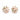 OMID Women White Floral Stud Earrings
