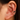 OMID Women Gold-Toned Blue Stone Chain Ear Cuff