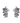 OMID Silver Colour Large Flower Earrings