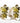 OMID Golden colour Large Flower Earrings