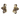 OMID Golden Flower Petal Metallic Earrings