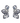 OMID Silver Flower Petal Metallic Earrings