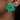 OMID Green Fondant Flower Metal Stud Earrings