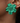 OMID Green Fondant Flower Metal Stud Earrings