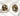 OMID Golden Showy Solid Stud Earrings