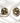 OMID Golden Showy Solid Stud Earrings