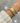 OMID Flexible Gold Tone Cuff with Beads