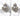 OMID Silver tone Traditional Chand Bali Earrings