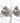 OMID Silver tone Traditional Chand Bali Earrings