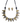 OMID Dual Tone Pineapple Shape Ethnic Necklace and Earring Set
