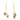 OMID Elegant Gold-Plated Geometric Dangle Earrings with Clear Crystal Drops for Women and Girls
