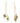 OMID Elegant Gold-Plated Geometric Dangle Earrings with Clear Crystal Drops for Women and Girls