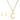 OMID Gold Plated Alphabet 'C' Pendant Necklace With Stud Earrings Set For Women And Girls