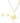 OMID Elegant Gold-Tone Letter 'M' Initial Pendant Necklace and Matching Stud Earrings Set For Women And Girls