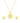 OMID Elegant Gold Tone Four Leaf Clover Pendant Necklace and Earring Set For Women And Girls