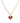 OMID Heart Charm Pendant Necklace for Women and Girls – Gold-Plated Link Chain with Dual-Tone Enamel Heart