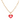 OMID Heart Charm Pendant Necklace for Women and Girls – Gold-Plated Link Chain with Dual-Tone Enamel Heart