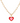 OMID Heart Charm Pendant Necklace for Women and Girls – Gold-Plated Link Chain with Dual-Tone Enamel Heart