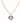 OMID Heart Charm Pendant Necklace for Women and Girls – Gold-Plated Link Chain with Dual-Tone Enamel Heart