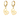OMID Gold Plated “Mom” Heart Dangle Earrings, Elegant Hoop Drop Earrings for Women & Girls