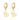 OMID Gold Plated “Mom” Heart Dangle Earrings, Elegant Hoop Drop Earrings for Women & Girls