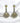 OMID Traditional Antique Gold & Silver Plated Dangle Earrings with Pearl Beads for Women & Girls