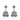 OMID Sapphire Blue & American Diamond Modern Jhumka Earrings on White Background