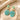 OMID Aqua Acrylic Oval Geometric Marble Drop Earrings