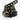 OMID Women Black Studded Waist Belt with Gold-Tone Buckle