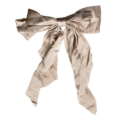 OMID, Kids Bunny Ear Bow Hair Clip – Soft Fabric Cute Bowknot Hair Accessory for Girls (Beige)
