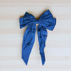 OMID, Kids Bunny Ear Bow Hair Clip – Soft Fabric Cute Bowknot Hair Accessory for Girls (Blue)