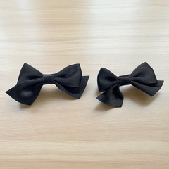 OMID, Kids Black Bow Hair Clips – Set of 2, Premium Alligator Clips, Soft Fabric, Perfect for Girls, Toddlers, and Children