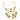 OMID Women Gold-Toned Layered Hair Accessories Chain