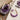 OMID Women Purple Beaded Hoop Earrings