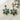 OMID Women Gold-Toned Teal Floral Statement Earrings